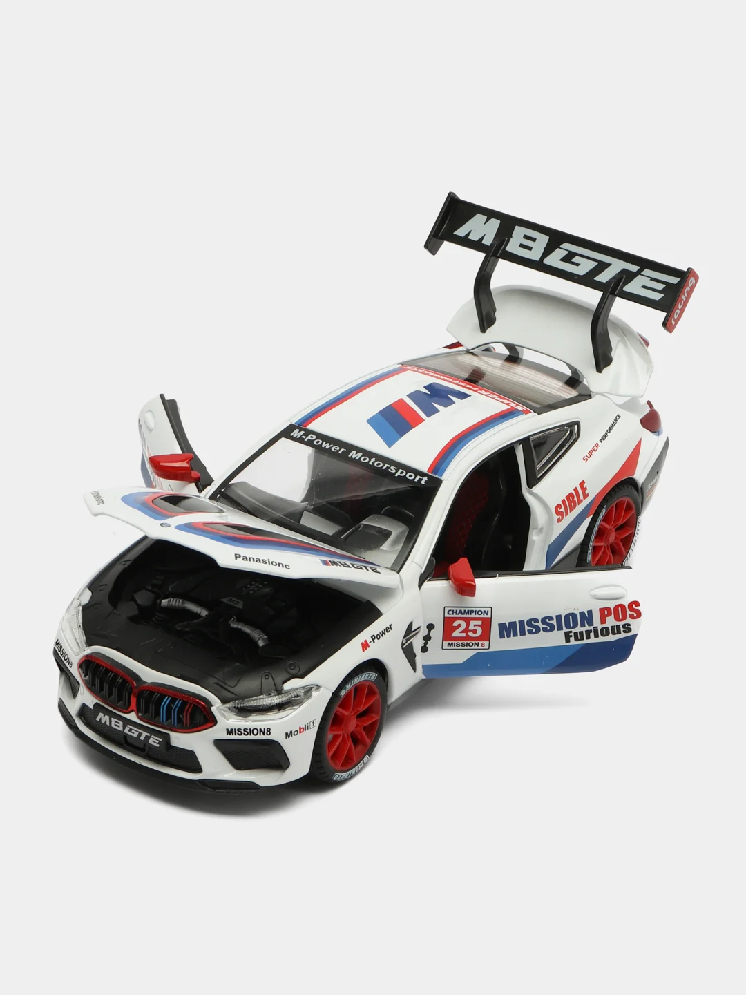 Белый машина металлическая Mini Auto 1:24 BMW M8 GTE DC24232