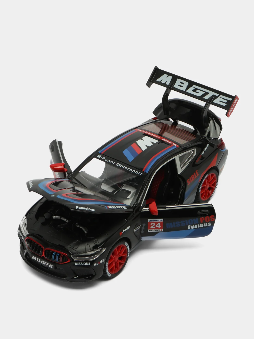 Черный машина металлическая Mini Auto 1:24 BMW M8 GTE DC24232