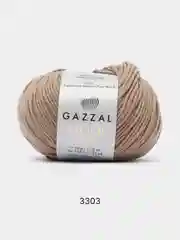 Светло-коричневый пряжа Gazzal Wool 115, мериносовая шерсть, 50г/115м