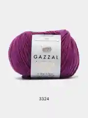 Фуксия пряжа Gazzal Wool 115, мериносовая шерсть, 50г/115м