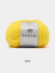 Желтый пряжа Gazzal Wool 115, мериносовая шерсть, 50г/115м
