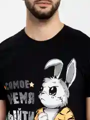 Футболка мужская заяц Кролик светящаяся в темноте
