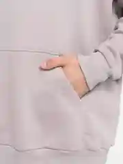Серый меланж худи с вышивкой ЯПЕРВЫЙ, оверсайз
