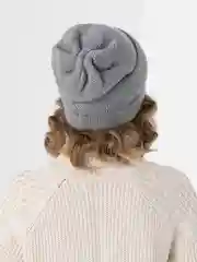 Угольный женская вязаная шапка на флисовом подкладе Амира
