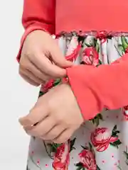 Фуксия платье для девочки с длинным рукавом, повседневное, 3-7 лет