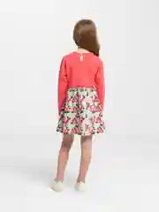Фуксия платье для девочки с длинным рукавом, повседневное, 3-7 лет
