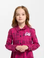 Фуксия платье для девочки с длинным рукавом, 3 - 7 лет
