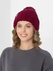 Бордовый шапка  женская двухслойная Бетта