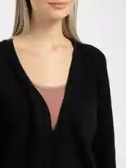 Черный кардиган женский вязаный, оверсайз, кофта