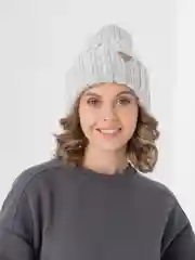 Серый меланж шапка  женская двухслойная Бетта