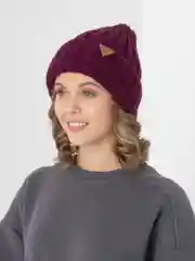 Багровый шапка  женская двухслойная Бетта