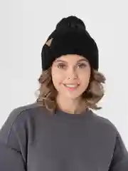 Черный шапка  женская двухслойная Бетта