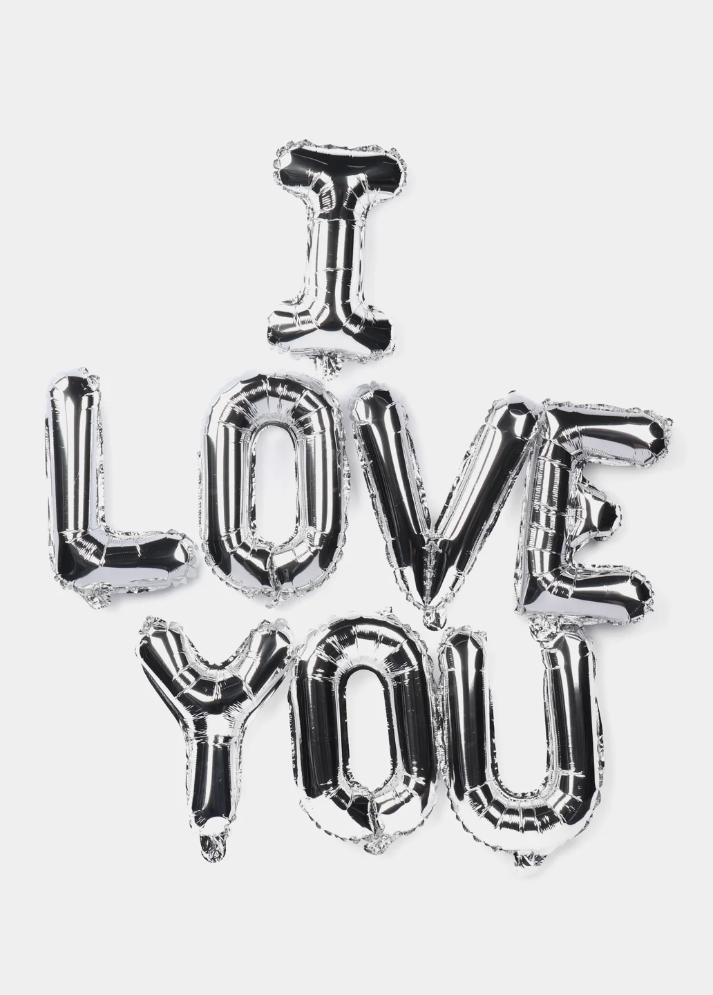 Серебряный воздушные шары i love you, я тебя люблю