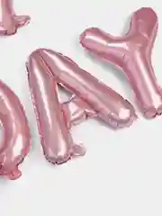 Розовый воздушный шар фольгированный с днем рождения