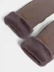 Шоколадный варежки зимние женские, меховые