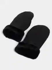 Черный варежки зимние женские, меховые