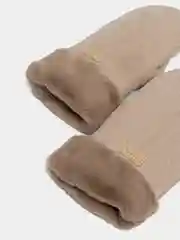Бежевый варежки зимние женские, меховые
