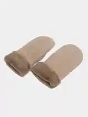 Бежевый варежки зимние женские, меховые
