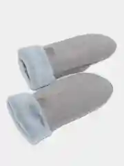 Серый варежки зимние женские, меховые