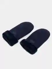Индиго варежки зимние женские, меховые