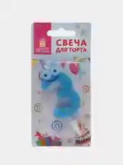 Свеча-цифра для торта "3" "С глазками", 6 см, ЗОЛОТАЯ СКАЗКА, с держателем, в блистере