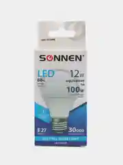 Лампа светодиодная SONNEN, 12(100)Вт,цоколь Е27,груша,нейтр.бел,30000ч, LED A60-12W-4000