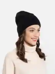Черный шапка женская  на флисовом подкладе Сафи