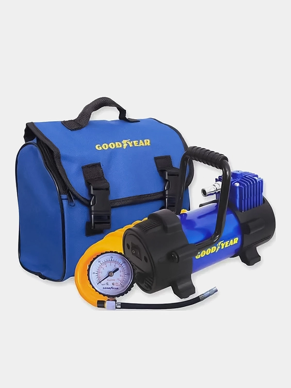 Компрессор автомобильный Goodyear GY-40L, 40 л/мин, со съемной ручкой, съемный шланг