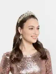 Золотой диадема для невесты, корона на выпускной