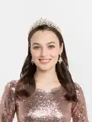Золотой диадема для невесты, корона на выпускной