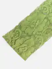 Зеленый повязка на голову женская, ажурная, 7*20см