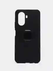 Черный чехол противоударный с кольцом на Huawei Nova Y70 (Хуавей Нова У70)
