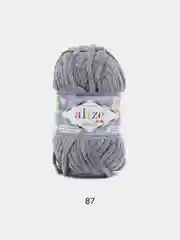 Угольный пряжа плюшевая Alize Velluto (Ализе Веллуто), 100 г, 68 м