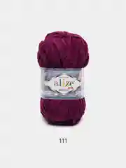 Бордовый пряжа плюшевая Alize Velluto (Ализе Веллуто), 100 г, 68 м