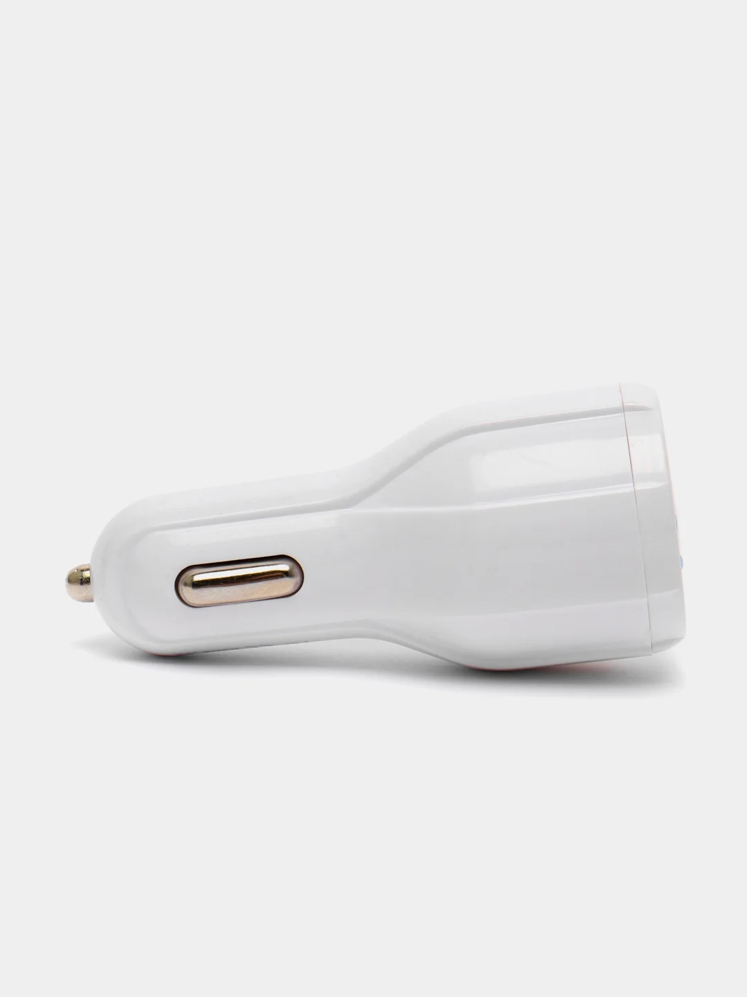Белый адаптер питания автомобильный USB, 5V (автомобильное зарядное устройство от прикуривателя)