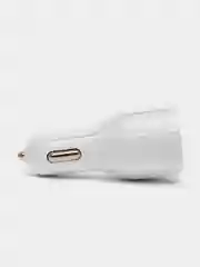 Белый адаптер питания автомобильный USB, 5V (автомобильное зарядное устройство от прикуривателя)
