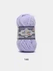 Лавандовый пряжа плюшевая Alize Velluto (Ализе Веллуто), 100 г, 68 м
