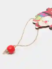 Бордовый набор новогодних елочных игрушек из дерева, 12 штук в наборе