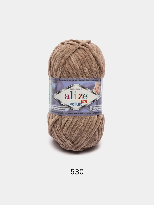 Пряжа плюшевая Alize Velluto (Ализе Веллуто), 100 г, 68 м