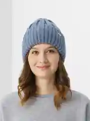 Индиго шапка женская на подкладе из флиса AMALIA
