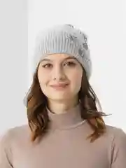 Серый металлик шапка женская Адонис