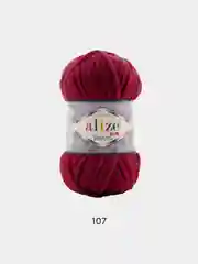 Вишнёвый пряжа плюшевая Alize Velluto (Ализе Веллуто), 100 г, 68 м