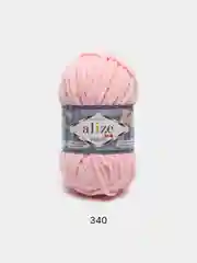 Пудровый пряжа плюшевая Alize Velluto (Ализе Веллуто), 100 г, 68 м