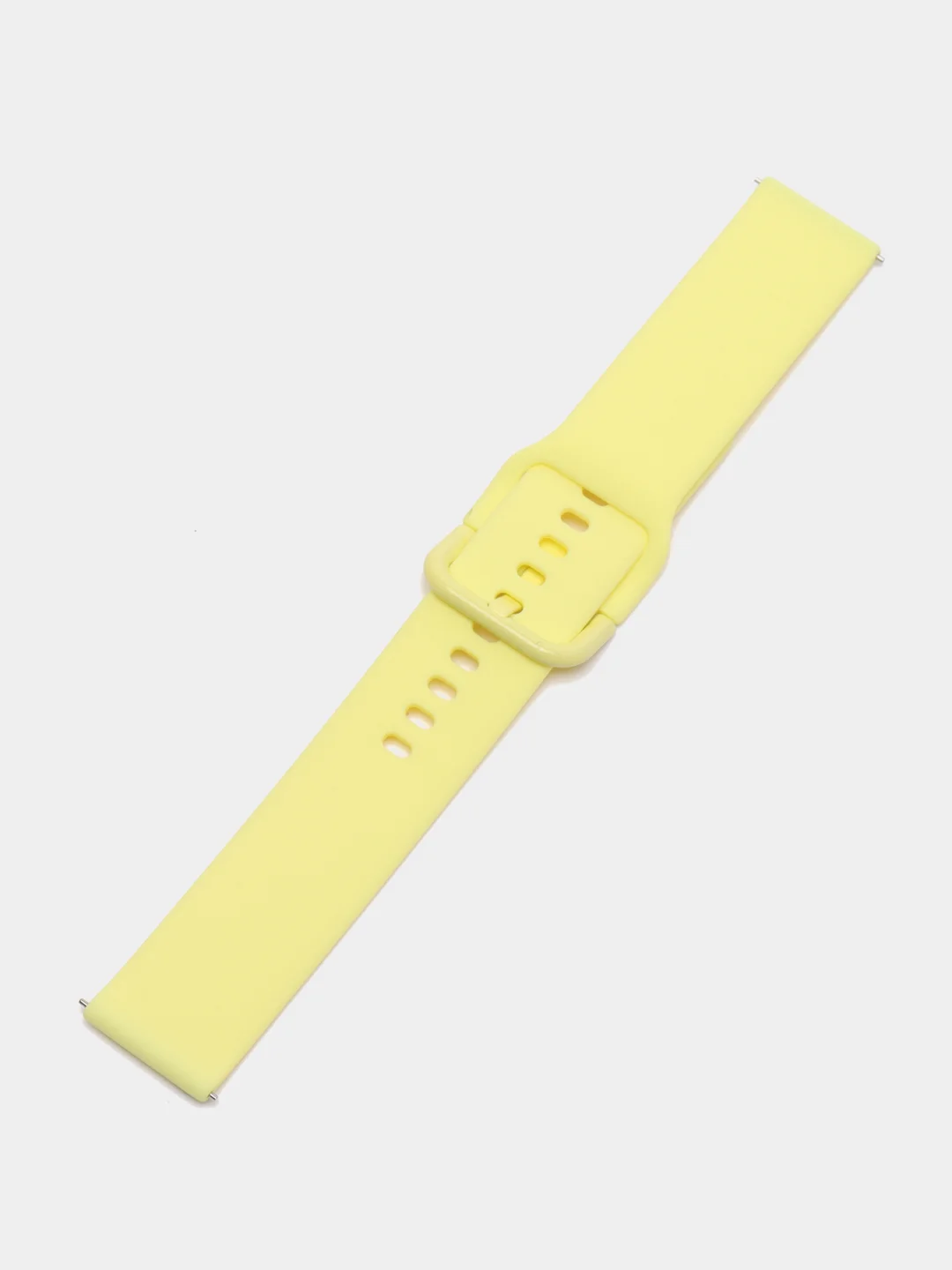 Желтый силиконовый ремешок универсальный для Xiaomi Amazfit Bip / Samsung / Huawei, 20 мм