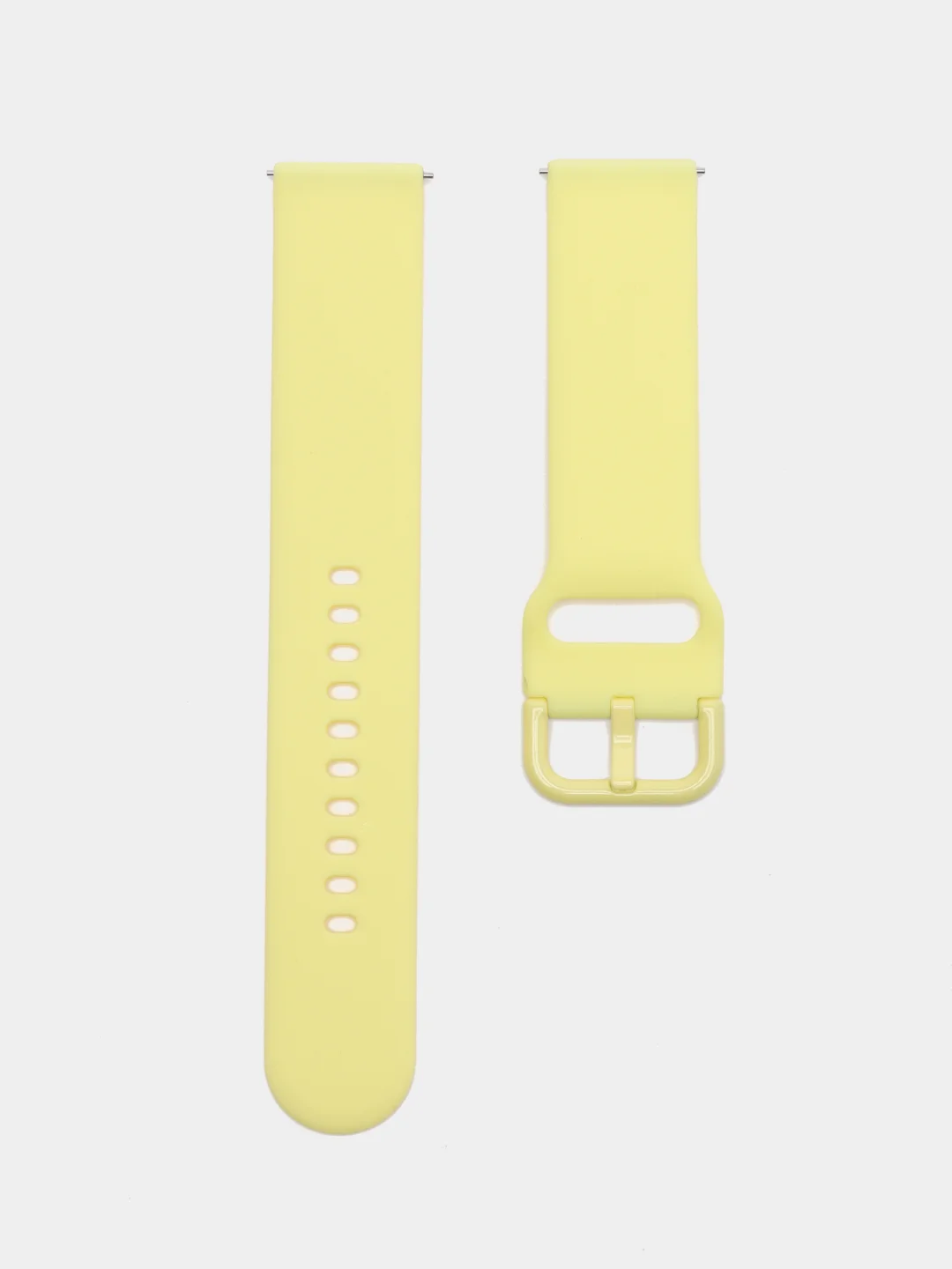 Желтый силиконовый ремешок универсальный для Xiaomi Amazfit Bip / Samsung / Huawei, 20 мм