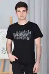 Черный футболка на подростка мужская Хоум Стайл, 5018Ф