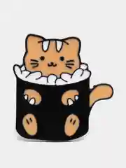 Вишнёвый значки с котами (кошками, котятами), пин на одежду или рюкзак