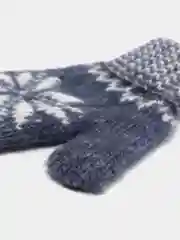 Индиго варежки детские шерстяные для мальчиков и девочек