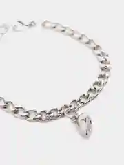 Серебряный парные браслеты на магните женские и мужские, с сердцем