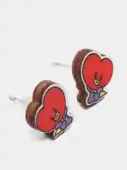 Лайм серьги-пусеты "Персонажи BT21", деревянные